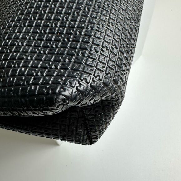 Ted Lapidus Paris Large Travel Cosmetic Bag Clutch Black Zip Top Closure - Picture 4 of 11